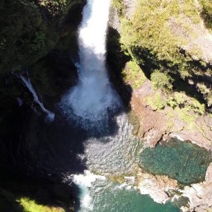 Huilo Huilo Waterfall in Valdivia, Chile (Drone Aerial View) - YouTube